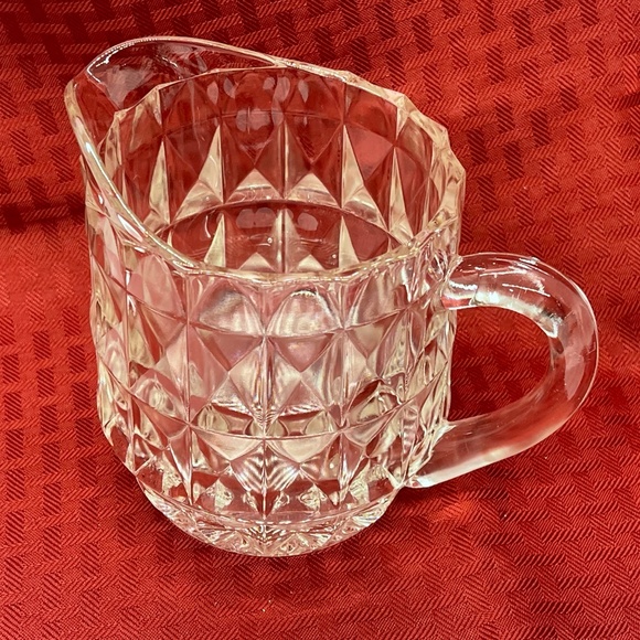 Vintage Jeanette Windsor Diamond Pattern Depression Glass Pitcher 16oz Rare! - Picture 2 of 7